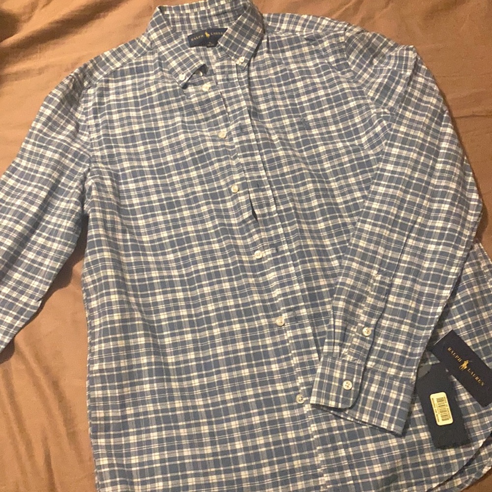 Polo button down youth XL, new with tags, smoke free home!